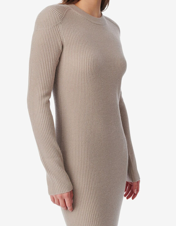 LIETTE CASHMERE RIBBED MAXI DRESS